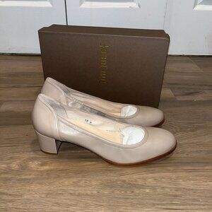 NWT AnTHROPOLOGIE Jon Josef Damas Dune Leather Leather Block Heel Pumps 10